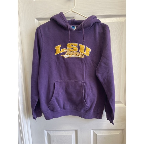 NCAA Other - LSU Tigers Purple And Gold Hoodie Pullover Embroidered Sweatshirt Large